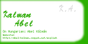kalman abel business card